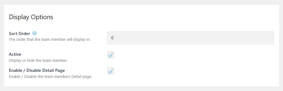 Kraken Teams display options screen
