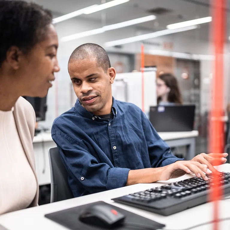 Employee with a visual impairment