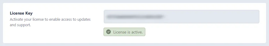 License key setting